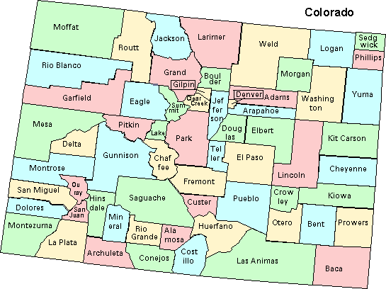 Colorado map