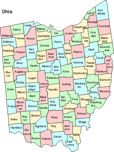 Ohio map