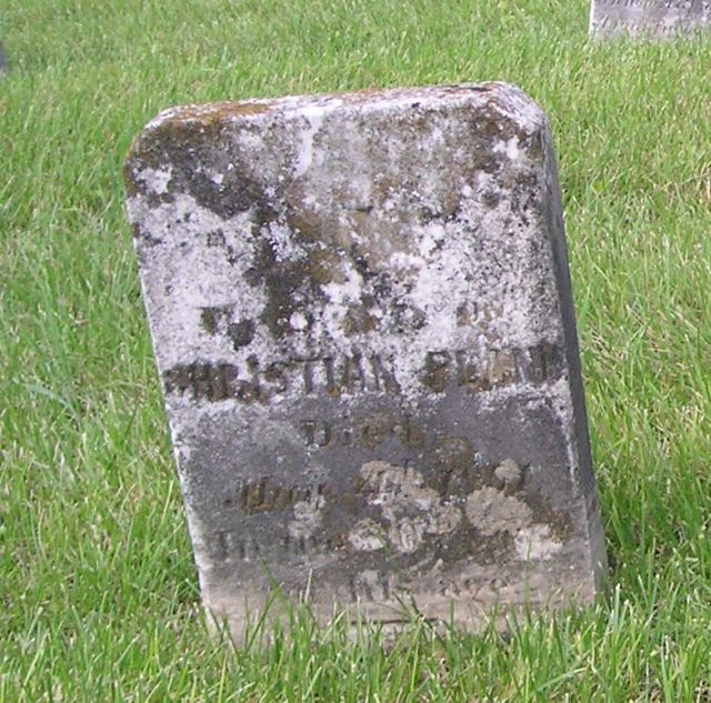 Christian Plank grave
