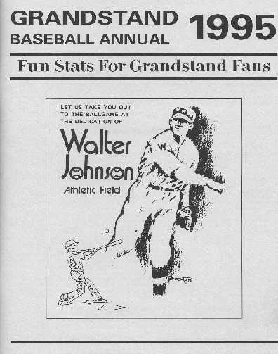 1995 GBA Cover - program from dedication of Walter Johnson Athletic Field, Brea, CA